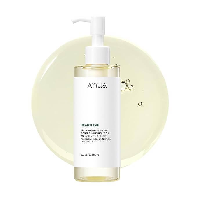 Anua Heartleaf Pore Control Cleansing Oil for sensitive skin and clogged pores.