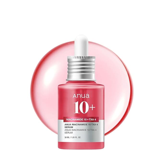 Anua Niacinamide + TXA 4 Serum for radiant glass skin.