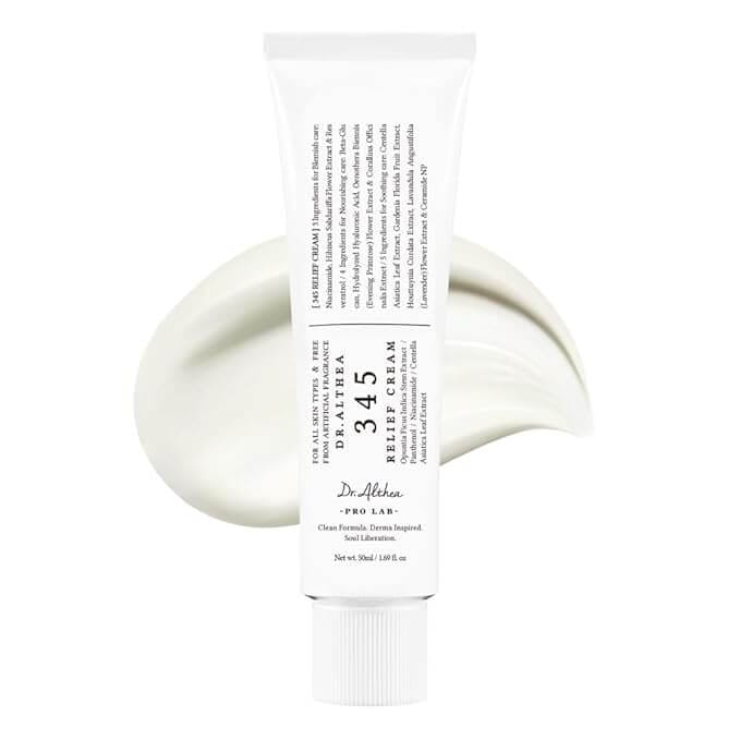 Dr. Althea 345 Relief Cream for soothing irritated skin.
