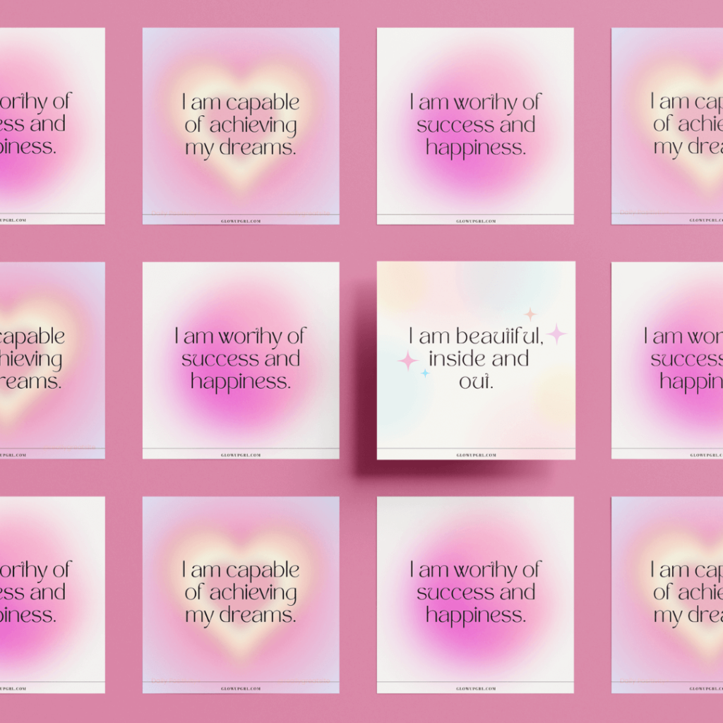 downloadable affirmation cards for beauty