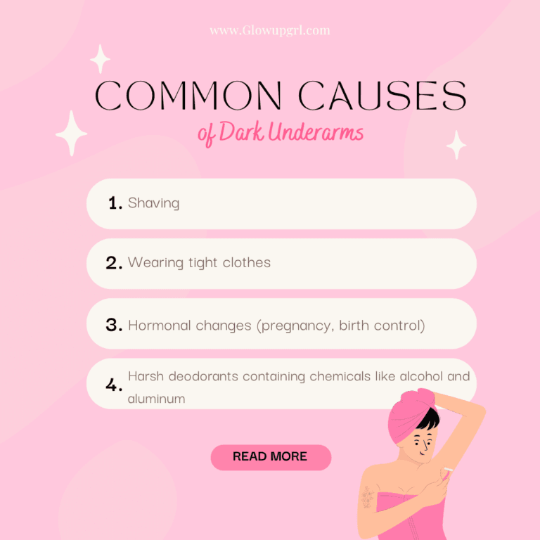 Causes of dark underarms and tips to prevent underarm darkening, including shaving, friction, deodorant irritation, and dead skin buildup.