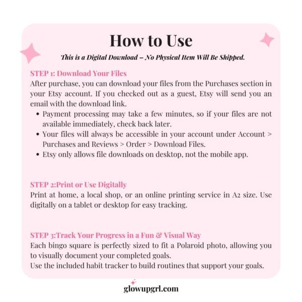 Instant Download Vision Board Bingo - Image 9