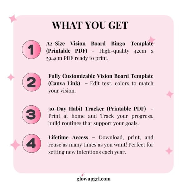 Instant Download Vision Board Bingo - Image 8