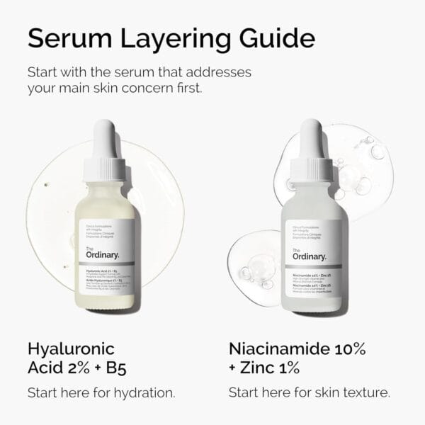 The Ordinary Skin Support Duo – Hyaluronic Acid 2% + B5 & Niacinamide 10% + Zinc Serum Set (2 x 1 oz) - Image 4
